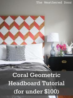 
                    
                        DIY Geometric Planked Wood Headboard Tutorial (for under $100)
                    
                