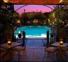 
                    
                        The beautiful, eclectic pool at Figueroa Hotel in LA!  This Moroccan themed hotel is a total throwback to Casablanca!
                    
                