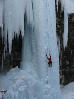 
                    
                        ice climbing in Banff, Alberta, Canada  saw this at johnsons canyon
                    
                