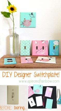 
                    
                        DIY: Make Designer Switch Plates - A Piece Of Rainbow
                    
                