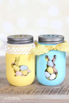 
                    
                        Easter Bunny Treat Jars - Happiness is Homemade
                    
                