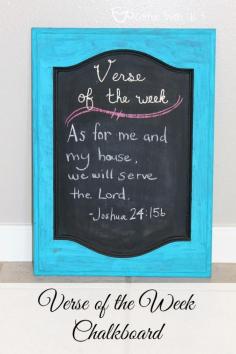 
                    
                        Verse of the Week Chalkboard helps you memorize scripture as a family!
                    
                