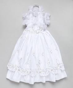 
                    
                        Look at this Bijan Kids White Sequin Halter Dress & Shrug - Girls on #zulily today!
                    
                