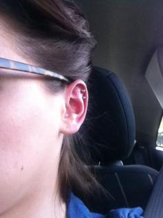 
                    
                        My ear piercings.
                    
                