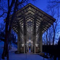 
                    
                        Thorncrown Chapel | E. Fay Jones; Photo: Randall Connaughton | Archinect
                    
                