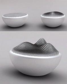 Speakers by designer Jackson McConnell that show the waveforms of the sounds produced. (concept) wow thats cool