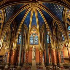 
                    
                        Sainte-Chapelle -->This Gothic masterpiece, built by Louis IX (1214-70) as a shrine for his holy relics of the passion and completed in 1248, is considered the most beautiful church in Paris, not least for its 15 stained-glass windows soaring 15 metres to a star-covered vaulted roof. The church was damaged during the Revolution but restored in the mid-19th century.
                    
                