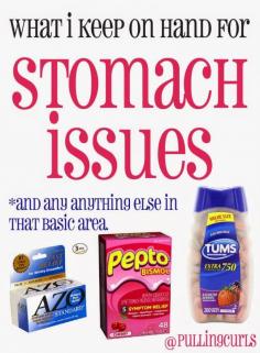 
                    
                        The tummy drugs (or stomach medicine, if you're a grown-up) that I keep on hand for our family.  Includes all meds from the abdomen, not all stomach related. ;)
                    
                