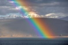 
                    
                        Evening Rainbow at Topaz Lake
                    
                