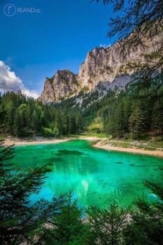 
                    
                        Kryptonite Lake by Roland Maria Reininger .... The famous "Green Lake" ("Grüner See") in Styria / Austria, known for breathtaking underwater-images - in spring, when snowmelt-water is lifting the water level some more meters, divers can capture flowers, pathways, benches and trees under crystal clear water. A truly breathtaking place. Beautiful Places - Community - Google+
                    
                