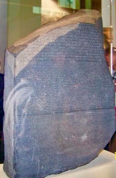 
                    
                        The Rosetta Stone which made it possible to decipher hieroglyphics..British Museum,London ~ photo by Gloria Bolton
                    
                