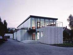 
                    
                        Modular Cafeteria in Vizovice, Czech Republic | Chybik Kristof Associated Architects; Photo: Simon Oberhofer, Marek Malusek | Archinect
                    
                