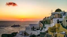 
                    
                        Oia, Oia, Greece - The much awaited sunset in Santorini...worth the...
                    
                