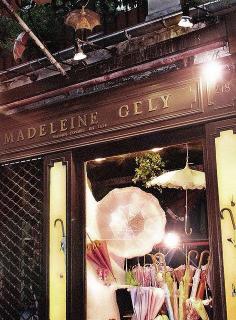 
                    
                        MADELEINE GELY ~ The oldest, foremost umbrella shop (parapluie) in Paris. Boulevard Saint Germain.
                    
                