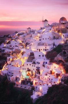 
                    
                        The village of Oia in Santorini, Greece
                    
                