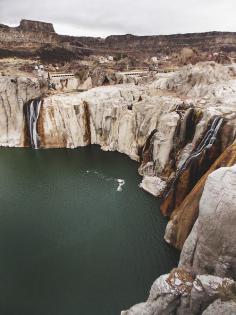 
                    
                        Low water at Shoshone Falls, near Twin Falls, Idaho.
                    
                