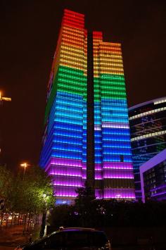 Rainbow Buildings☁ #Rainbows #Color #Colors