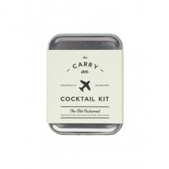 The ultime travel accessory and perfect gift for any cocktail lover, the Carry on Cocktail Kit, Old Fashioned provides everything you need to make two delicious old fashioned cocktails mid-flight, all you need to add it the hard stuff! The kit includes: - Carry On Tin - Recipe Card - Spoon/Muddler - Aromatic Bitters - Cane Sugar - Linen Coaster A fantastic gift for any frequest traveller who likes to relax and have a drink on flight, this kit is a great addition to any holiday or business trip. Sure to please, this kit would make a great leaving gift, gift for a retirement, birthday or really any occasion. Trendy and quirky, this cocktail kit is full of retro charm, perfect for the trendsetter in your life. Dimensions 8cm x 10.7cm x 2.5cm