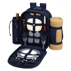 Constructed of PVC free 600 denier poly-canvas material Navy Blue color Comes with detachable wine pouch and blanket Features adjustable backpack straps for comfort Made in the U.S.A.Dimensions: 21W x 6.5D x 15.5H in. Explore the outdoors with your loved one carrying along the Picnic At Ascot Bold Picnic Backpack with Blanket for 2 - Navy. You can snack anytime anywhere with this bag that comes with essentials like stainless steel cutlery melamine plates a cheese knife and cotton napkins. Spread out a feast or snuggle up with the cozy blanket that's kept in a removable carrier. Because it has Thermal Shield insulation it keeps food or drinks at a desired temperature. This backpack designed in the U.S. features a tough durable 600D canvas construction. About Picnic at AscotDay or evening beachside or backyard picnics are a favorite event. By introducing Americans to the British tradition of upmarket picnics over a decade ago Picnic at Ascot created a niche for picnic products combining British sophistication with an American fervor for excitement and exploration. Known as an industry leader in the outdoor gift market Picnic at Ascot houses a design staff dedicated to preserving the prized designs and premium craftsmanship signature to the company. Their exclusive products are carried only by selective merchants. Picnic at Ascot provides quality products that meet the demands of today yet reflect classic picnic style.