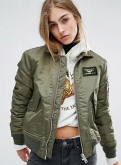 Fashion Zip Trim Bomber Jacket