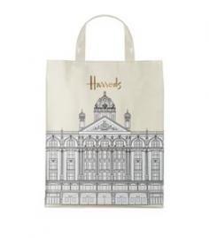 Medium Illustrated Building Shopper Bag