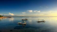 Fishing boats on teh water in Bali