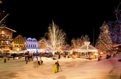 Christmas Lighting Festival Leavenworth Washington USA.