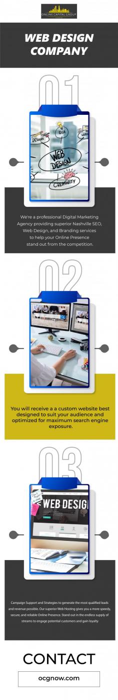 A web design company in Nashville, TN is a fascinating service that offers significant advantages. Your website will be their first impression for a huge majority of your clients who find you on the internet. In web design, artificial intelligence isn't a new concept. On the other hand, technology is improving, and firms are reaping more benefits as a result of its application. Now is the time to choose OCG Now.

Visit us: https://ocgnow.com/website-design/