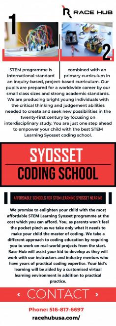 STEM programme is combined with an international standard primary curriculum in an inquiry-based, project-based curriculum. Our pupils are prepared for a worldwide career by our small class sizes and strong academic standards. We are producing bright young individuals with the critical thinking and judgement abilities needed to create and seek new possibilities in the twenty-first century by focusing on interdisciplinary study. You are just one step ahead to empower your child with the best STEM Learning Syosset coding school.  For more info visit here: https://racehubusa.com/