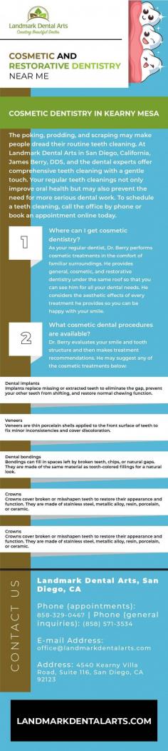 Find The Best Cosmetic And Restorative Dentistry Near Me - Landmark Dental

Being unhappy or depressed is linked to having damaged or missing teeth. The emotional toll increases as more teeth are lost or damaged. In one research, persons with six or more teeth extracted suffered from despair and anxiety. An imperfect grin can lead to:  

Low self-esteem
Poor self-confidence
Anxiety (especially over public eating, drinking, or speaking)
Trouble advancing at work
Feelings of depression
Social isolation

We can use bonding to aesthetically repair your teeth if they are broken, fractured, discolored, improperly spaced, or abnormally shaped. To conceal faults and modify your smile for optimal attractiveness, dentists of Landmark Dental will use an adhesive and composite resin that precisely matches the color of your teeth. Look for Cosmetic And Restorative Dentistry Near Me online only at the website of Landmark Dental. Visit the website now!

https://landmarkdentalarts.com/services/cosmetic-dentistry/