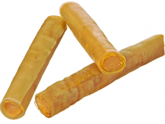 Give your dog a tasty and engaging treat with Redbarn Pet Products Filled Rawhide Roll in Peanut Butter flavor, available at Furbabies Plus. This 1.9oz roll features a crunchy rawhide exterior filled with delicious, dog-approved peanut butter. It's perfect for satisfying your dog's natural chewing instincts while providing a burst of flavor. The high-quality ingredients ensure a wholesome treat that promotes dental health by helping to reduce tartar buildup. Ideal for small to medium-sized dogs, this treat offers both fun and nutrition.