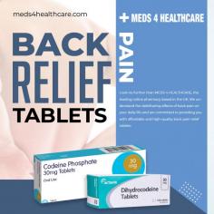 Discover powerful back pain relief with Meds4Healthcare's back pain relief tablets. Our high-quality tablets are formulated to reduce pain, inflammation, and muscle tension, helping you get back to your daily activities without discomfort. Perfect for both acute and chronic pain, these back pain relief tablets are a trusted choice for effective care. Meds4Healthcare delivers solutions that work. Try them today for lasting back pain relief. For more info visit here: https://meds4healthcare.com/product-category/pain-relief-tablets/