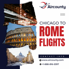 Book your Chicago to Rome flights with AirCounty Inc for a seamless travel experience. We offer a range of flight options to suit your schedule and budget. AirCounty Inc is committed to providing excellent service and the best rates for your journey from Chicago to Rome. Reserve your flights today and enjoy reliable, comfortable travel with AirCounty Inc. Contact us to find the perfect flight for your needs. For more info visit here: https://www.aircounty.com/