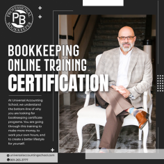 Obtain your bookkeeping online training certification at Universal Accounting School. Our expert-led courses cover essential bookkeeping topics and accounting software, providing you with the knowledge needed to succeed in the field. With flexible learning options and professional guidance, we help you gain valuable skills and a recognized certification. For more info visit here: https://universalaccountingschool.com/bookkeeping-course/