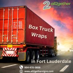 Transform your box truck into a mobile advertising powerhouse with custom wraps from All2Gether Signs in Fort Lauderdale, Florida. Our high-quality, durable wraps are designed to showcase your brand, captivate audiences, and drive your business forward. Whether you need a sleek design or a vibrant promotional wrap, we’ve got you covered. Visit All2GetherSigns.com to learn more and get started!